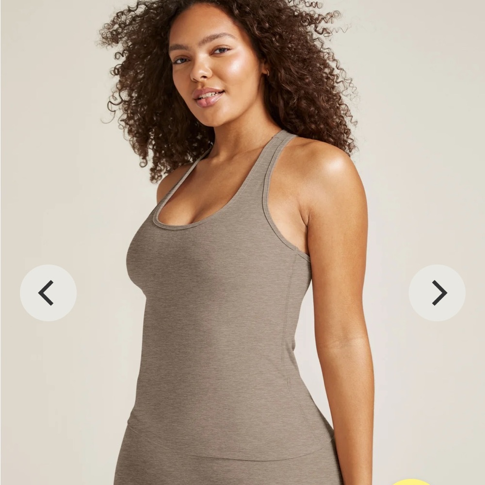 Spacedye Step Up Racerback Tank -Color Oyster - Picture 2 of 5